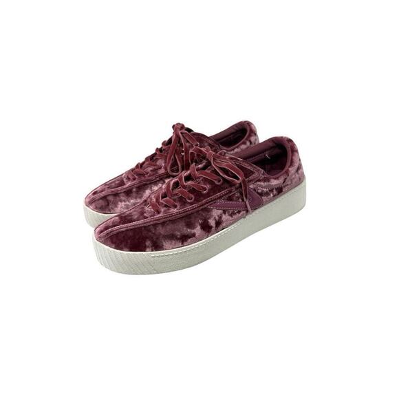 Tretorn Shoes - Tretorn Nylite 4 Bold Pink Crushed Velvet Low-Top Platform Sneaker Sz 9.5 Shoes